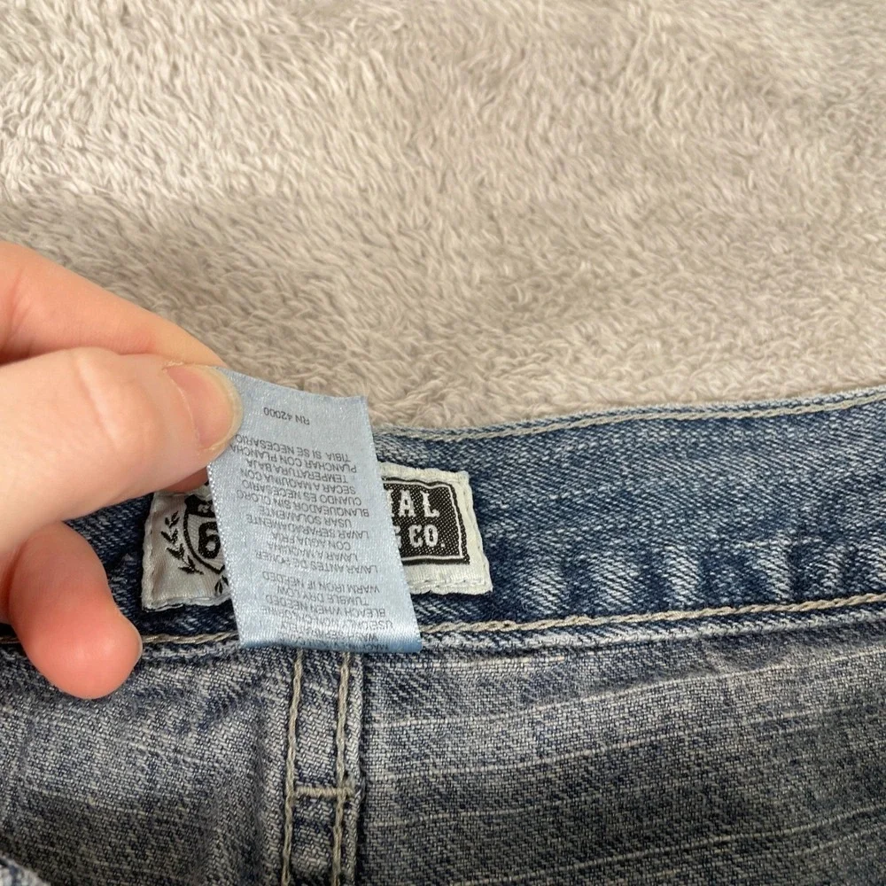 Route 66 Carpenter Shorts Mens 38 Blue Denim Utility Workwear Y2K Baggy